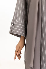 UAE-Yarn Dyed Abaya With Scarf KAB-22128