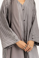 UAE-Yarn Dyed Abaya With Scarf KAB-22128