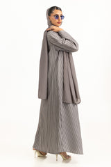 UAE-Yarn Dyed Abaya With Scarf KAB-22128