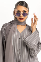 UAE-Yarn Dyed Abaya With Scarf KAB-22128