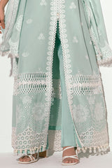 UAE -3 Piece Unstitched Embroidered Printed Denting Lawn Suit DN-52023
