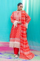 UAE -3 Piece Unstitched Lacquer Printed Lawn Suit CL-52172 B