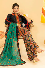 UAE -3 Piece Unstitched Printed Lawn Suit ML-42018