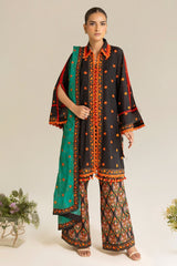 UAE -3 Piece Unstitched Printed Lawn Suit ML-42018