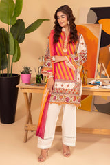 UAE -3 Piece Unstitched Printed Lawn Suit ML-42022