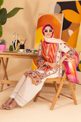 UAE -3 Piece Unstitched Printed Lawn Suit ML-42022