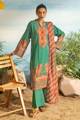UAE -3 Piece Unstitched Printed Lawn Suit ML-42023