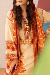 UAE -3 Piece Unstitched Printed Lawn Suit ML-52001