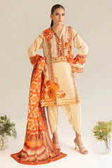 UAE -3 Piece Unstitched Printed Lawn Suit ML-52001