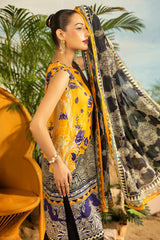 UAE -3 Piece Unstitched Printed Lawn Suit ML-52011