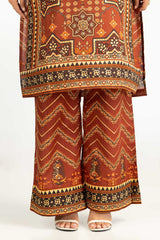 UAE-Lawn Gold Printed Co-Ord Set IUSTTS-753