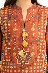 UAE-Lawn Gold Printed Co-Ord Set IUSTTS-753