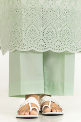 UAE-Lawn Schiffli Embroidered Shirt And Dyed Trouser IUSTTS-637