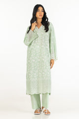 UAE-Lawn Schiffli Embroidered Shirt And Dyed Trouser IUSTTS-637