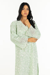 UAE-Lawn Schiffli Embroidered Shirt And Dyed Trouser IUSTTS-637