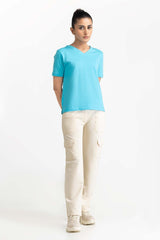 UAE -Light Blue Knit T-Shirt 231-213-010 A