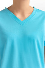 UAE -Light Blue Knit T-Shirt 231-213-010 A
