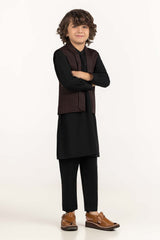 UAE-Maroon Stylized Waist Coat KWC-PD23-005