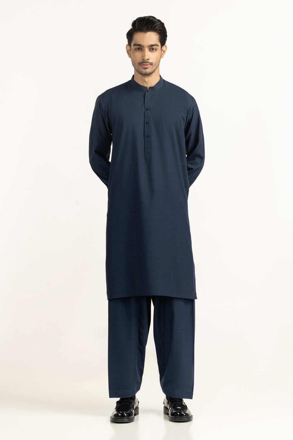 Navy Regular Fit Basic Suit for Men | Gul Ahmed - uae.gulahmedshop.com