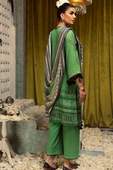 UAE -3PC Jacquard Unstitched Suit with Printed Leno Dupatta MJ-42004
