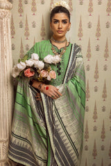 UAE -3PC Jacquard Unstitched Suit with Printed Leno Dupatta MJ-42004