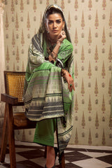 UAE -3PC Jacquard Unstitched Suit with Printed Leno Dupatta MJ-42004