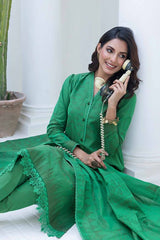 UAE -3PC Chambray Jacquard Unstitched Suit MJ-42007