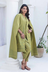 UAE -3PC Chambray Jacquard Unstitched Suit MJ-42009