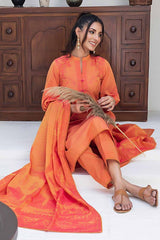 UAE -3PC Chambray Jacquard Unstitched Suit MJ-42010