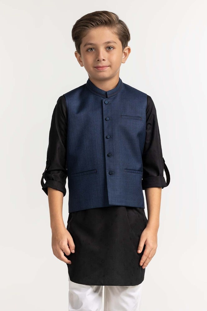UAE-Navy Blue Styling Waist Coat KWC-PD23-015