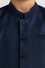 UAE-Navy Blue Styling Waist Coat KWC-PD23-015