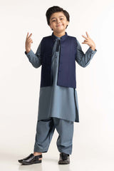 UAE-Navy Blue Styling Waist Coat KWC-PD24-003