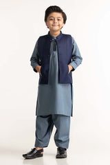 UAE-Navy Blue Styling Waist Coat KWC-PD24-003