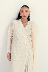 UAE -3 Piece Unstitched Schiffli Embroidered Lawn Suit with  Embroidered Chiffon Dupatta PM-52046