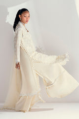 UAE -3 Piece Unstitched Schiffli Embroidered Lawn Suit with  Embroidered Chiffon Dupatta PM-52046