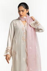 UAE-Poly Munar Embroidered Dupatta IPD-44645