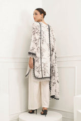 UAE -3 Piece Unstitched Printed Soya Silk Suit with Printed Chiffon Dupatta SY-52001