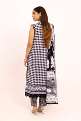 UAE -3 Piece Unstitched Embroidered Printed Lawn Suit B-52017