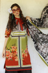 UAE-3 Piece Unstitched Printed Lawn Suit with Printed Lawn Dupatta CL-52570