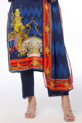 UAE-3 Piece Unstitched Printed Lawn Suit CLP-42210