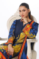 UAE-3 Piece Unstitched Printed Lawn Suit CLP-42210