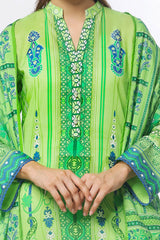 UAE -3 Piece Unstitched Printed Lawn Suit CLP-52075
