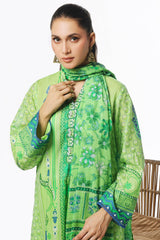 UAE -3 Piece Unstitched Printed Lawn Suit CLP-52075