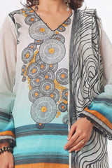 UAE -3 Piece Unstitched Printed Lawn Suit CLP-52095