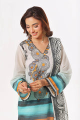 UAE -3 Piece Unstitched Printed Lawn Suit CLP-52095