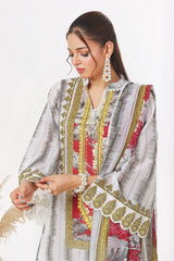 UAE-3 Piece Unstitched Printed Lawn Suit CLP-52097