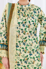 UAE-3 Piece Unstitched Printed Lawn Suit CLP-52098