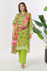 UAE -3 Piece Unstitched Printed Lawn Suit CLP-52102