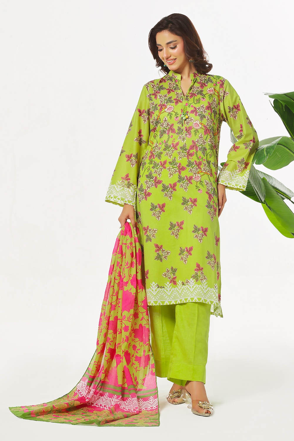 UAE -3 Piece Unstitched Printed Lawn Suit CLP-52102