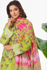 UAE -3 Piece Unstitched Printed Lawn Suit CLP-52102